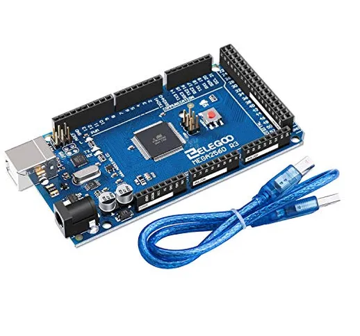 Elegoo Mega 2560 R3 Board ATmega2560 ATMEGA16U2 + Cavo USB Compatibile con i progetti IDE...