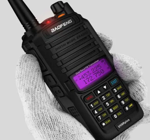 RONSHIN UV-9R Plus 15W VHF UHF Walkie Talkie Dual Band Radio Portatile a Due Vie Spina Eur...