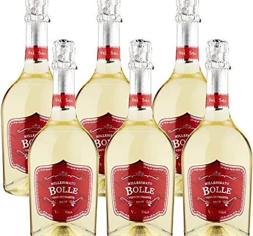 Vino Spumante Brut Millesimato Bolle | Villa Sala | 6 Bottiglie 75Cl | Bollicine Italiane...