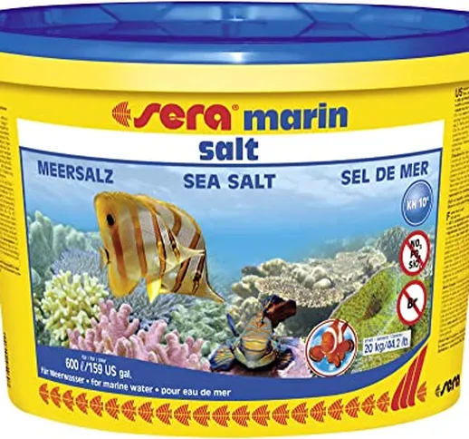 Sera Acquario Marino Sale Marino 20Kg Corallo barriera corallina Invert Acquario per 600 l...