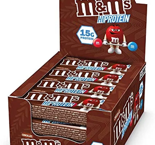 Mars barretta proteica m&m's high protein bar da 51 grammi, gusto cioccolato, con 15 gramm...