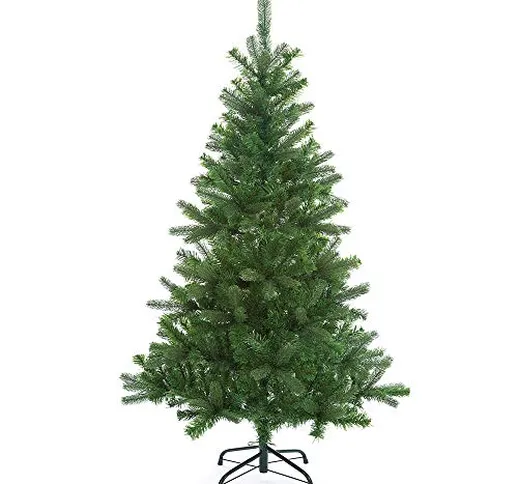 Casaria Albero di Natale 140cm 470 Punte Supporto in Metallo Abete Artificiale Decorazione...