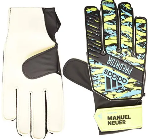 adidas Predator Manuel Neuer Young PRO, Goalkeeper Gloves Bambino, Multicolor (giallo sola...