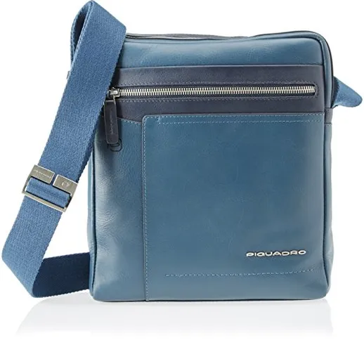 PIQUADRO Ca4111w82, Borsa Messenger Uomo, Blu, 7x27x23.5 cm (W x H x L)