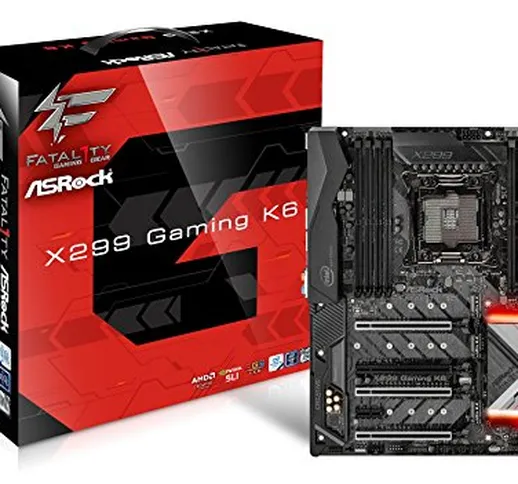 ASRock X299 GAMING K6 Fatal1ty LGA 2066 Intel X299 SATA 6Gb/s USB 3.1 USB 3.0 ATX Intel Sc...