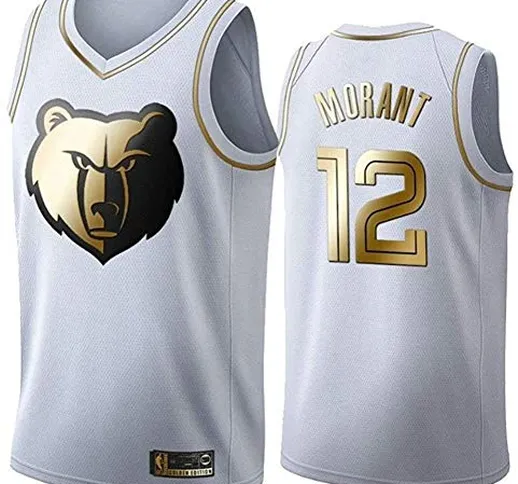 WSZS Memphis Grizzlies 12 Maglia da Basket, Sport Estivi Abbigliamento da Basket,Divise da...