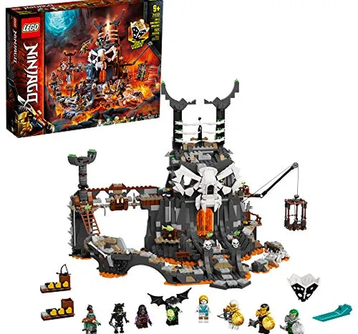 LEGO NINJAGO Skull Sorcerer’s Dungeons 71722 Dungeon Playset Building Toy for Kids Featuri...