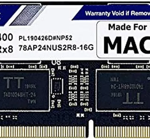 Timetec Hynix IC 16GB DDR4 2400MHz PC4-19200 SODIMM Memory compatibile con iMac Retina 4k/...