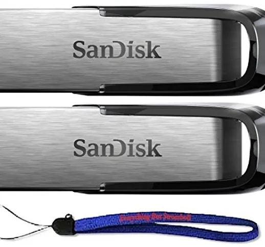SanDisk Ultra Flair USB (2 Pack) 3.0 64GB Flash Drive High Performance up to 150MB/s - wit...