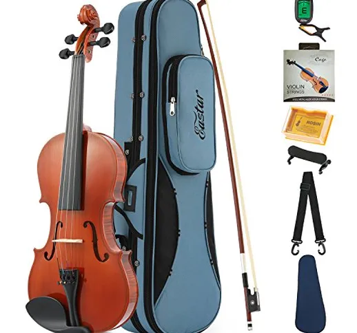 Eastar 1/2 Violino Acustica Adulto Principiante Bambino Violino Kit Naturale Legno con Cus...