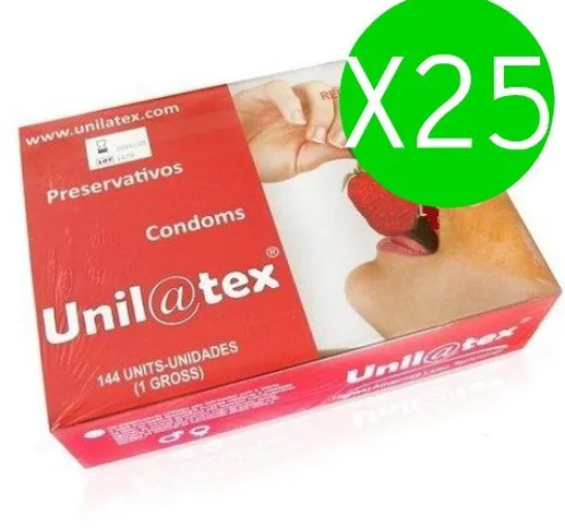PRESERVATIVI Unilatex RED / FRAGOLA 144 X 25 UDS UDS