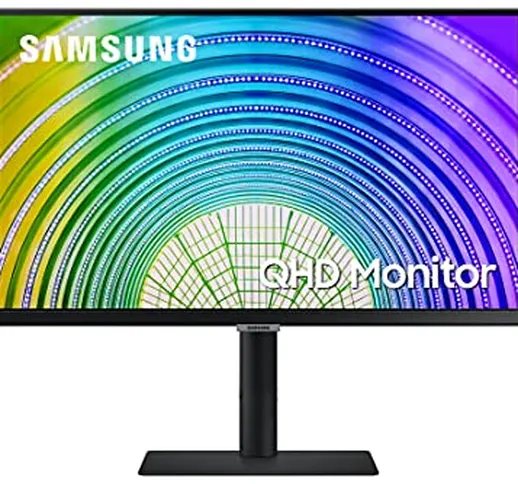 Samsung - Display PC professionale 24 pollici, serie S60UA Nero, Dalle IPS, QHD (2560 x 14...