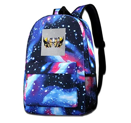 Warm-Breeze Borsa con Spalle Stampate Galaxy Xmen Berserker WOL-Verine Faces Moda Casual S...