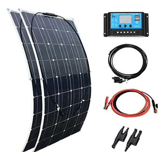 XINPUGUANG 200w 12v kit pannello solare flessibile monocristallino pohovoltaic 2 pz 100 w...