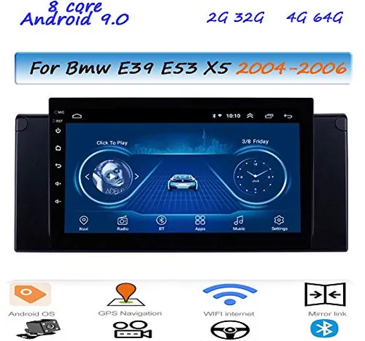 LHWSN DSP Android 9.0 Car Stereo 9" IPS Schermo Autoradio Navigazione GPS 8 Core per BMW E...