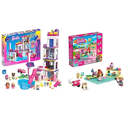 MEGA Barbie Color Reveal- Casa dei Sogni, Set di Costruzioni con Oltre 25 sorprese, 5 Mini...