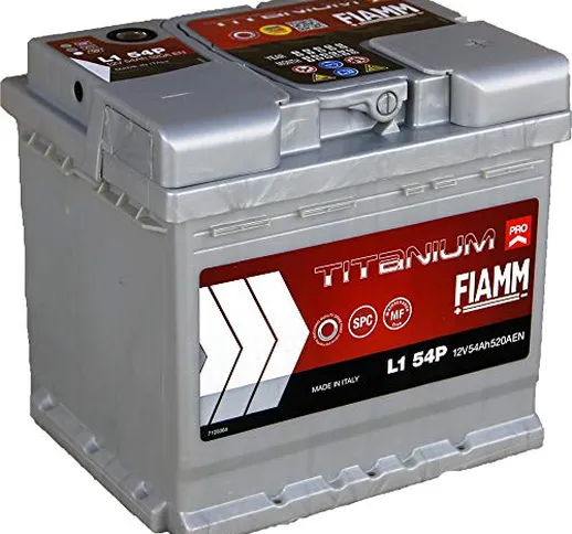 Fiamm L1 54P Batteria Avviamento Auto Titanium Pro 12V 54Ah 520A/EN