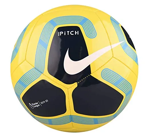 Nike Pallone Pitch Premier League 2019-2020, Giallo/Blu, Taglia 5