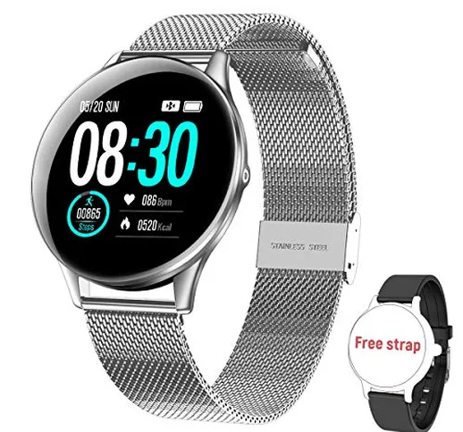Smartwatch Donna Uomo, HopoFit HF05 Bluetooth Orologio Fitness Impermeabile IP68,Attività...