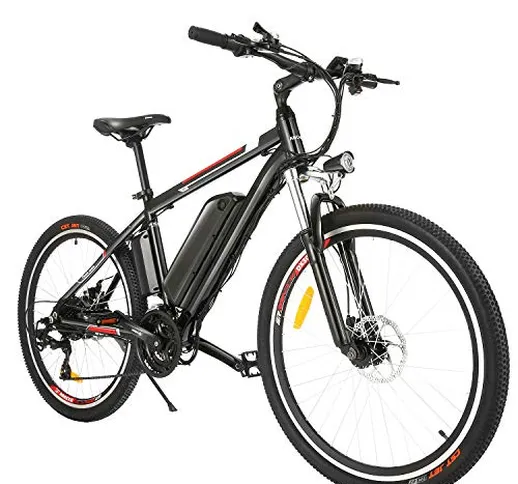 BIKFUN Bicicletta Elettrica, Bici Elettriche MTB da 26"con Batteria al Litio 36V 12,5Ah, M...