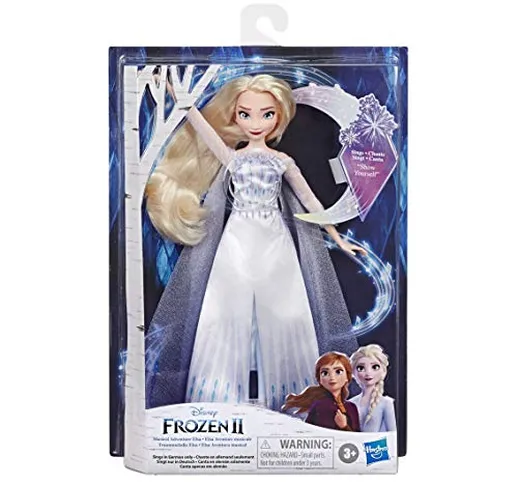 Hasbro E8880XG0 - Bambola di Elsa che canta la canzone “Zeige Dich” dal film Disney “Froze...