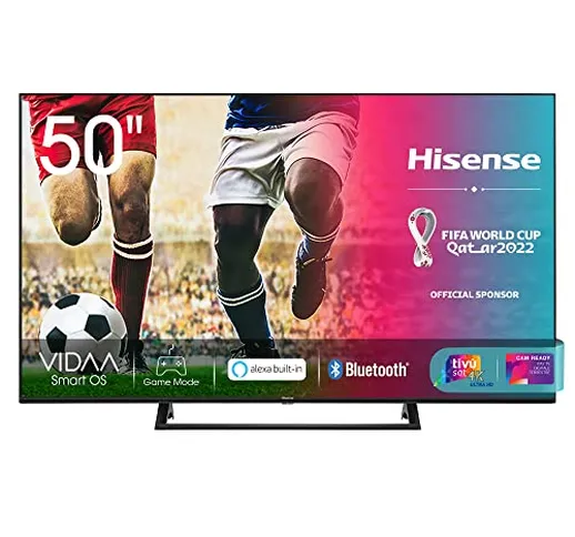 Hisense 50AE7210F, Smart TV LED Ultra HD 4K 50", Single Stand, HDR 10+, Dolby DTS, con Ale...