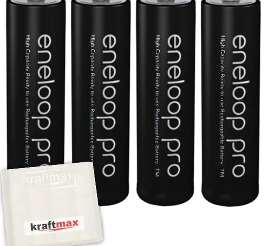 Kraftmax Panasonic Eneloop XX AA PRO batterie Mignon/(3. Generazione, 2550 mAh alto) (4 pa...