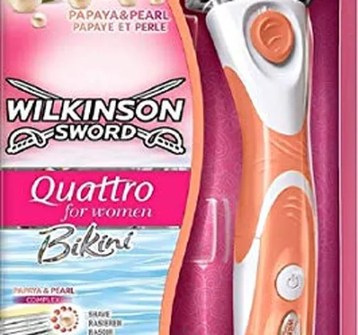 Wilkinson, Quattro for Women, Rasoio a batteria per zona bikini