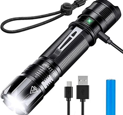 Tattico Torcia Professionale Con Chip CREE XPG2 S3 T6,1200 LUMEN Super Luminoso Portatile...