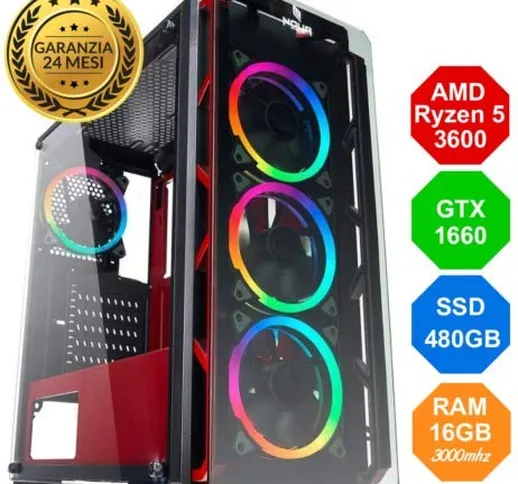 Gaming PC AMD RYZEN 5 3600 4,20Ghz 6core - Nvidia GTX 1660 6GB SUPER - RAM 16GB DDR4 3000M...