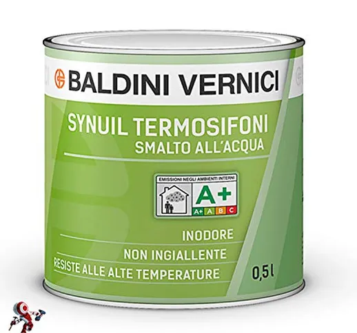 Smalto all'acqua per temrosifoni Synuil Baldini vernici bianco 0,50 litri