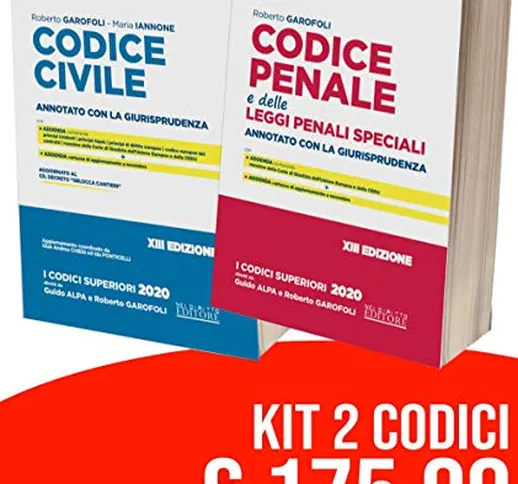 Kit Codici Esame Avvocato 2020: Codice civile-Codice penale annotati con la giurisprudenza...