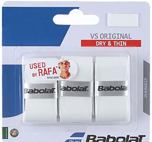 Babolat Vs Original X3, Accessorio Racchetta Unisex-Adulto, Bianco, Taglia Unica