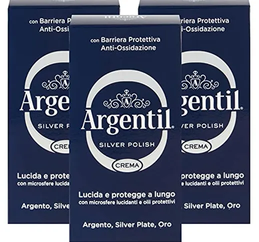 Argentil - Detergente Specifico per Argento in Crema, Azione Lucidante e Antiossidante, co...
