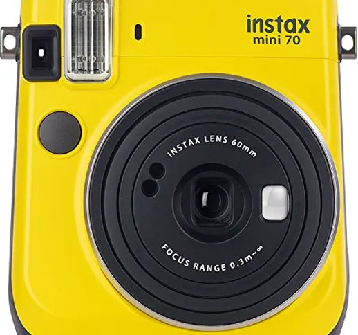 Fujifilm Instax Mini 70 Canary Yellow Fotocamera Istantanea per Stampe Formato 62x46 mm, G...