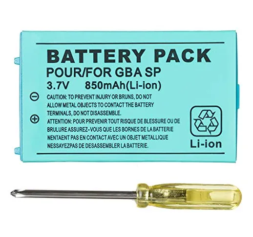 OSTENT 850mAh Ricaricabile Litio-ione Batteria + Attrezzi Kit Compatibile per Nintendo Gam...