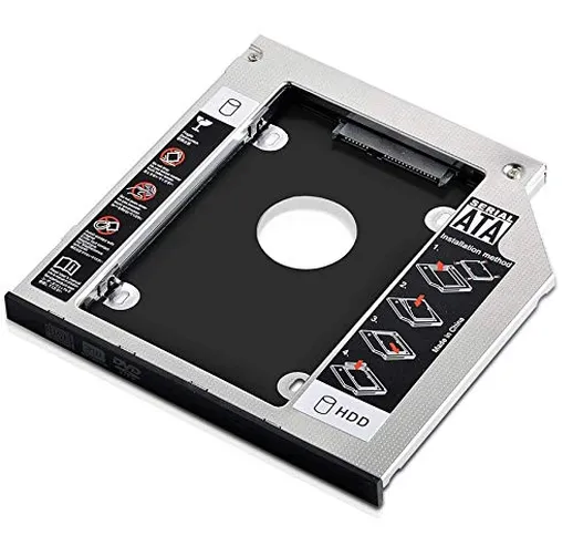 GeekerChip Hard Drive Caddy Frame 9,5mm,2nd 2.5" HDD/SSD SATA3 HDD Hard Drive Adattatore p...