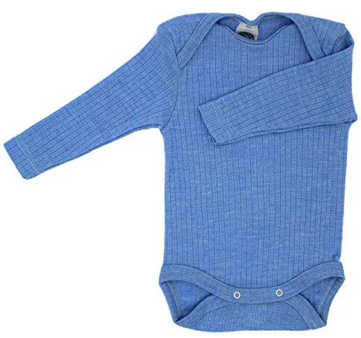 Cosilana Wollbody®, Body per neonato, qualità speciale, 45% cotone ecologico, 35% lana eco...