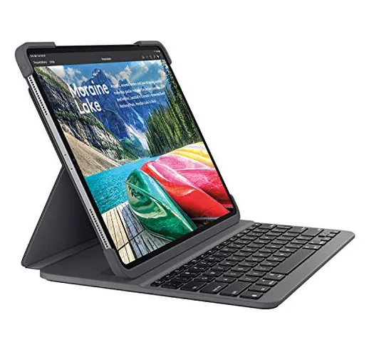 Logitech Slim Folio Pro Cover iPad con Tastiera Bluetooth Wireless, iPad Pro, Modelli 1a G...