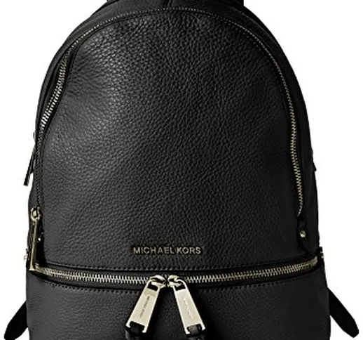 Michael Kors Rhea Zip, Borsa a zainetto Donna, Nero, 25.4x29.9x11.4 cm (W x H x L)