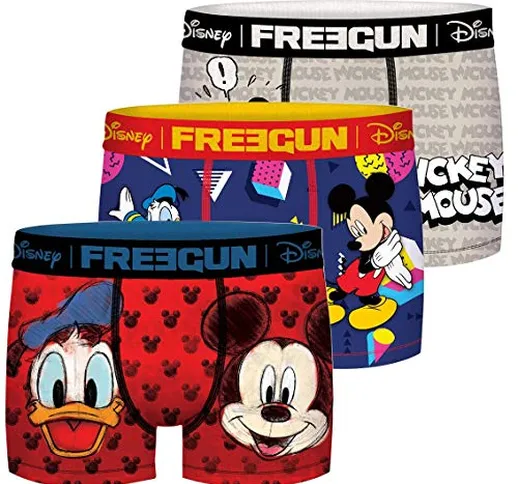 FREEGUN Lot De 3 Boxer Garcon Disney Pantaloni, Multicolore (Multicolor G1), 14-15 Anni (T...