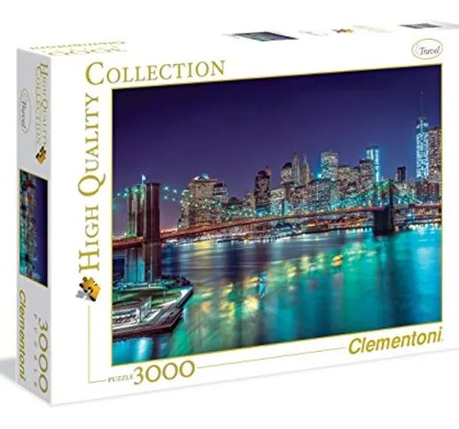 Clementoni 33544 - Puzzle Ney York Assaf, 3000 Pezzi, Multicolore