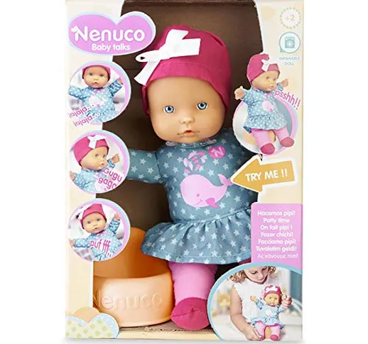 Nenuco - Baby Talks Facciamo Pipì! Bambola con Suoni per Bambine/i da 1 Anno, 700016281