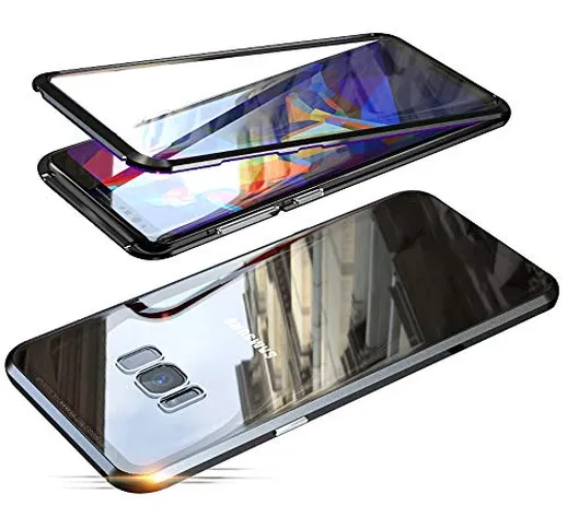 Jonwelsy Cover per Samsung Galaxy S8, Adsorbimento Magnetico Paraurti in Metallo con 360 G...