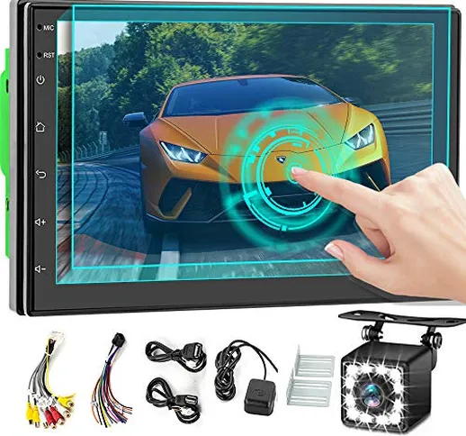 Android 9.0 Autoradio 2 DIN GPS 2G+32G, NHOPEEW 7'' Capacit¨¤ 2.5D HD Touch Screen Auto MP...