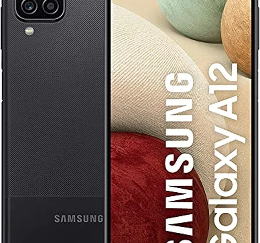 Samsung Galaxy A12, Smartphone, Display 6.5" HD+, 4 Fotocamere Posteriori, 128 GB Espandib...