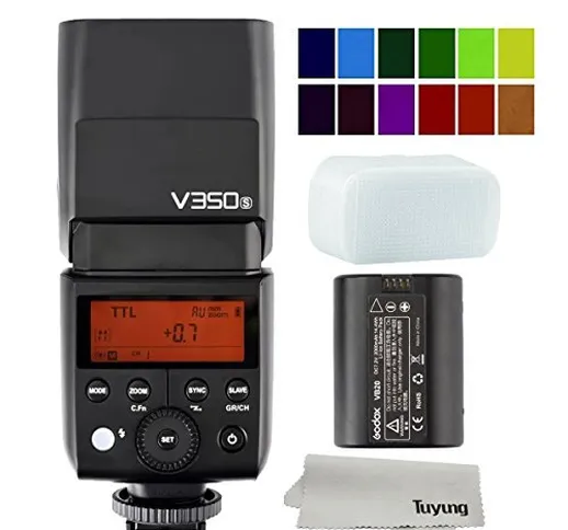 Godox V350S Mini Speedlite Flash TTL alimentato a batteria agli ioni di litio 2.4G per Son...