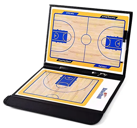 Lavagna Tattica Basket Magnetica, Basketball Coach Tactic Board Pieghevole Cancellabile Al...