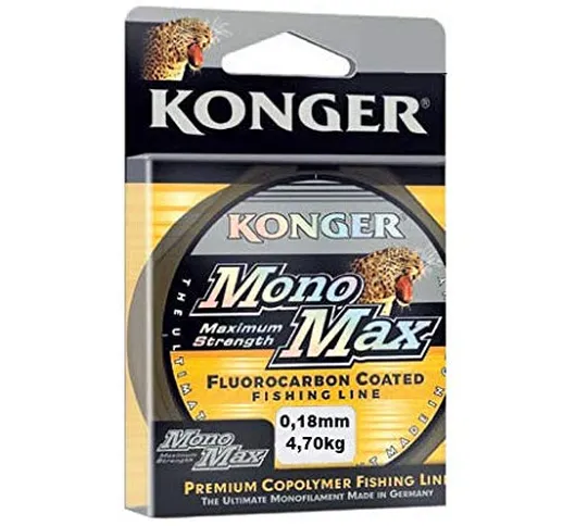 Konger MONOMAX FLUOROCARBON Coated 0,12 mm-0,50 mm/150 m Bobina monofilo (0,14 mm/3,30 kg)