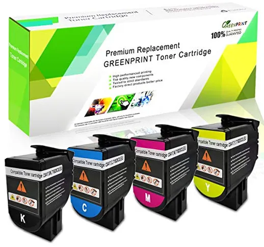 Cartucce Toner Compatibili a 4 Colori CS317 CX317 CS417 CX417 CS517 CX517 Capacità Standar...